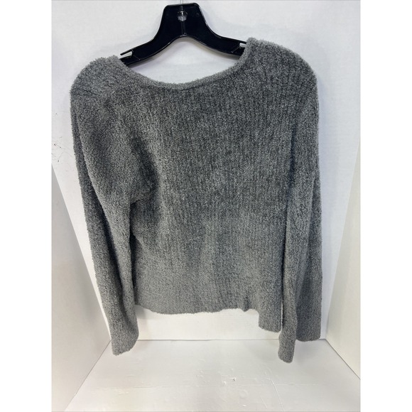 Apostrophe Shirt Womens Large Gray V Neck Long Sleeve Sweater - Picture 3 of 3